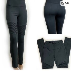 Parasuco Moto Grey Ladies High-Waisted Leggings
